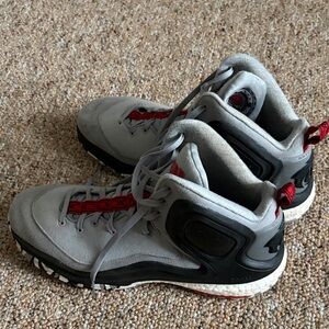 adidas Gray and Red Athletic Shoes